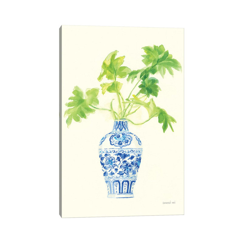 Palm Chinoiserie III by Danhui Nai - Wrapped Canvas Gallery-Wrapped Canvas Giclée, 20.32 cm H x 30.48 cm W