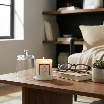 Bougie parfumée avec couvercle en verre pour décor de salon Freelon - décoration décorative pour chambre à coucher, bibliothèque ou centre de table basse