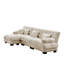 Chenille Cloud Couch 2 Seater Sofa with Ottoman-1630461298-1623384574