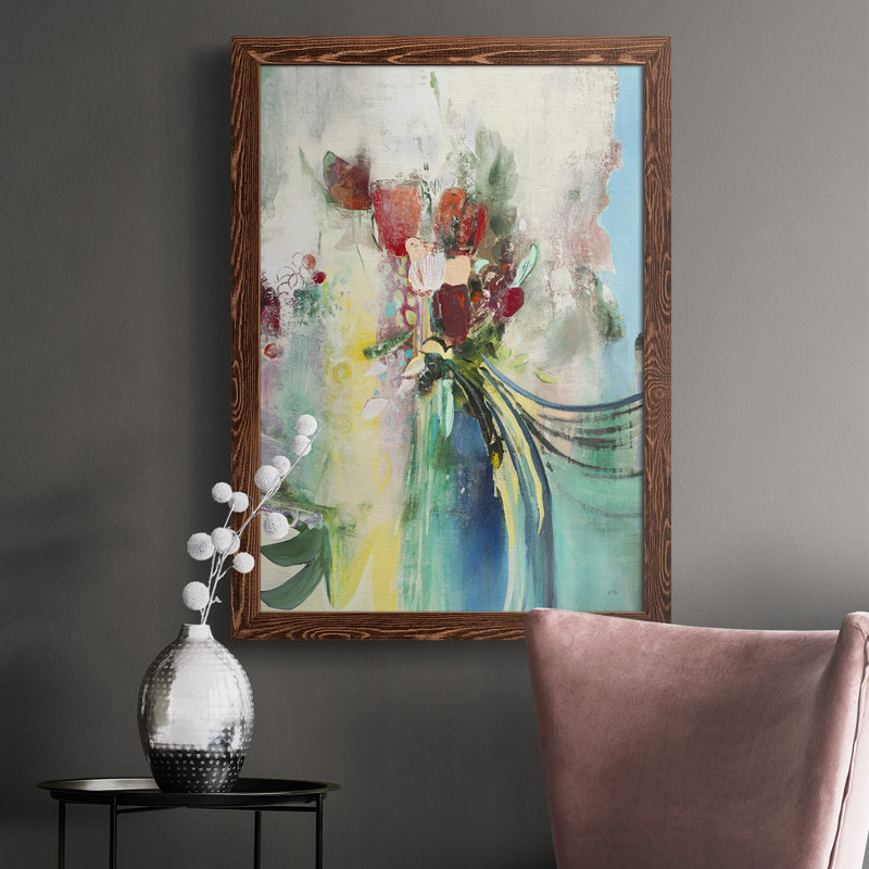 Ambra Celebration I - Peinture sur toile à cadre unique, H 37,5 po x l 27,5 po x P 1 po, Érable