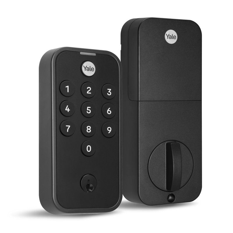 Yale Code Keypad Deadbolt Lock, Non-Connected, Black Suede, Matte Black