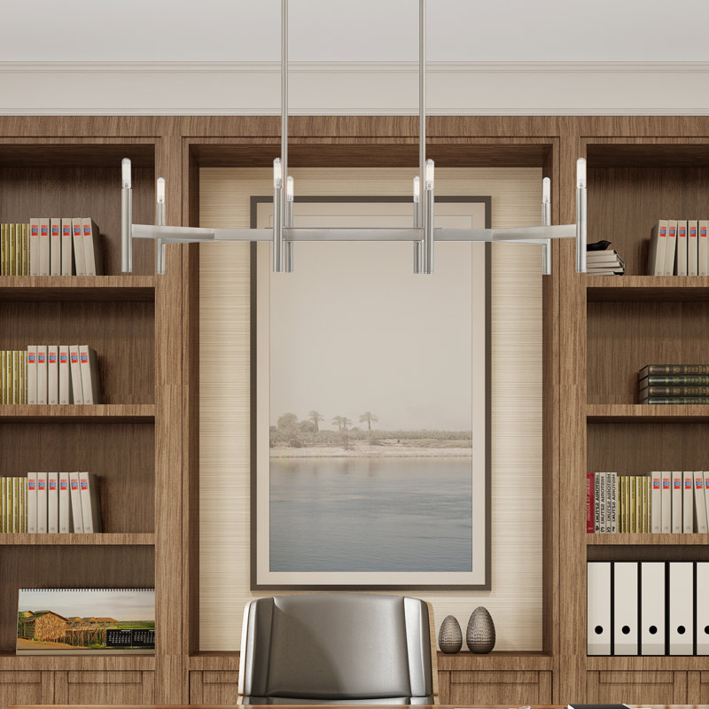 Martella 8-Light Chandelier, Brushed Nickel