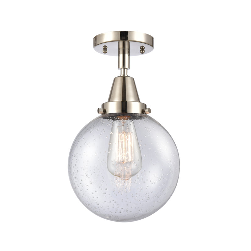 Plafonnier encastré en verre Alfonsa, Ampoule non incluse, Oui, Nickel poli