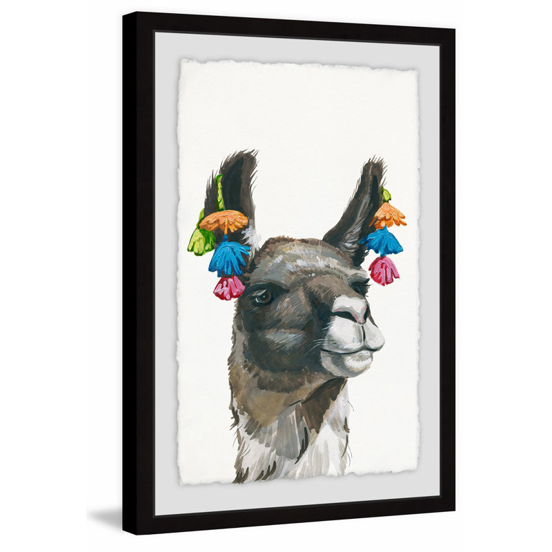 Ear Fringe - Single Picture Frame Painting, 91cm H x 61cm W 