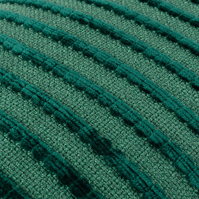 Giyla Striped Rectangular Lumbar Cushion Cover, Teal