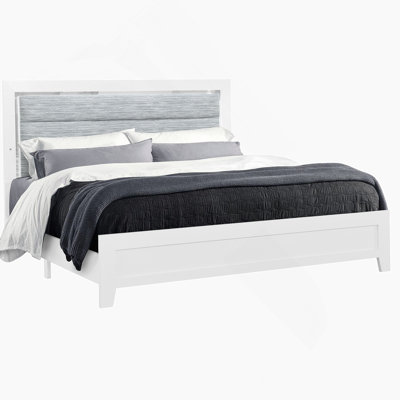 Très grand lit blanc Omoda avec DEL