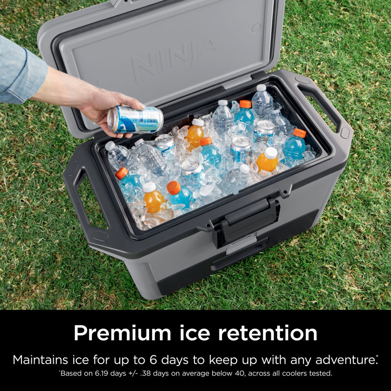 Ninja Frostvault 50qt Hard Cooler With Dry Zone, Gray
