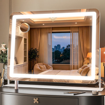 Brodowsky LED Bathroom & Vanity Mirrors, Dimmable Vanity Mirror with 1-Year Warranty