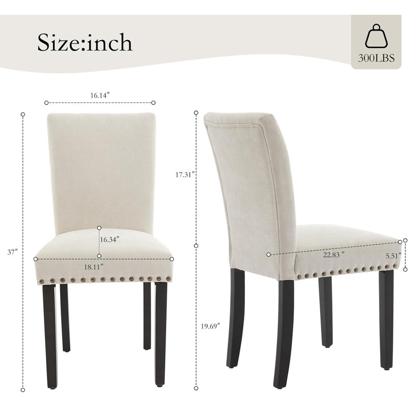 Upholstered Accent Chair, 1, Beige