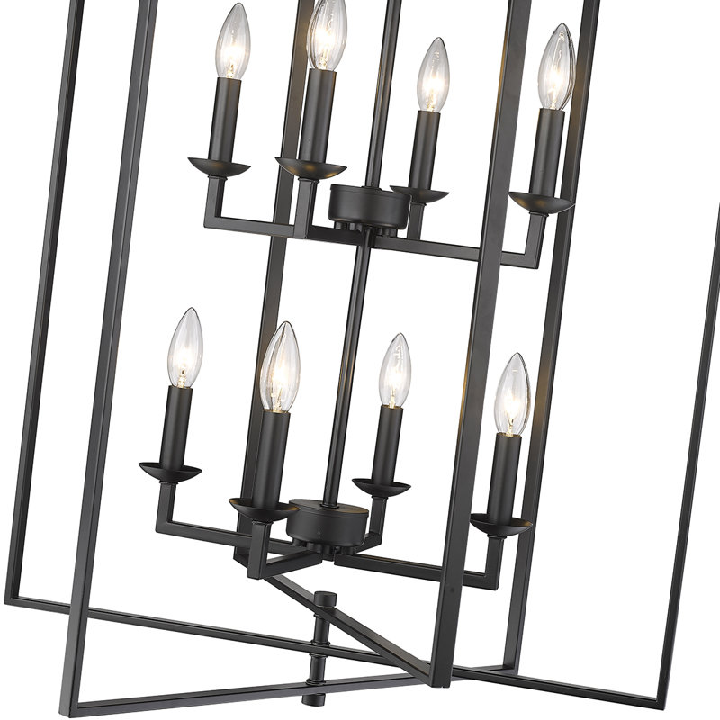  Luminaire suspendu carré 8 lumières