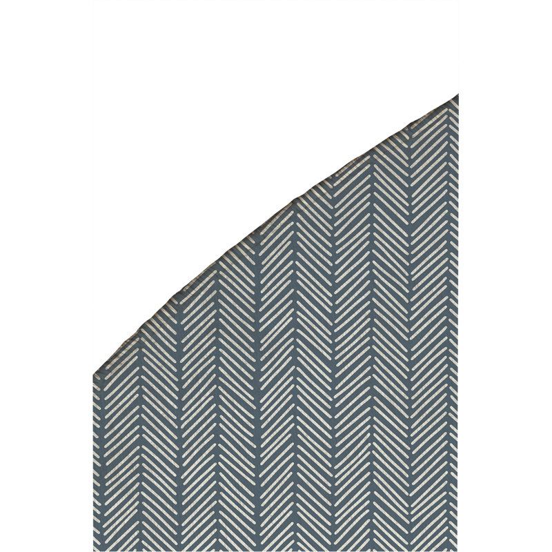 Chevron Stripe Non-Slip Outdoor Rug, Round 5'