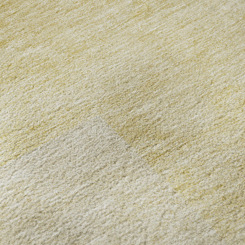 Premium Machine Washable Prisco Gold Rug, Round 8'