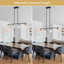 Lustre linéaire moderne à 4 lumières avec abat-jour en verre transparent 43,7 po Delmo-2029781117-2029781119