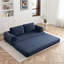 Canapé-lit convertible avec coussins, canapé-lit pliant et matelas futon pour le salon et la chambre à coucher, bleu-128896581