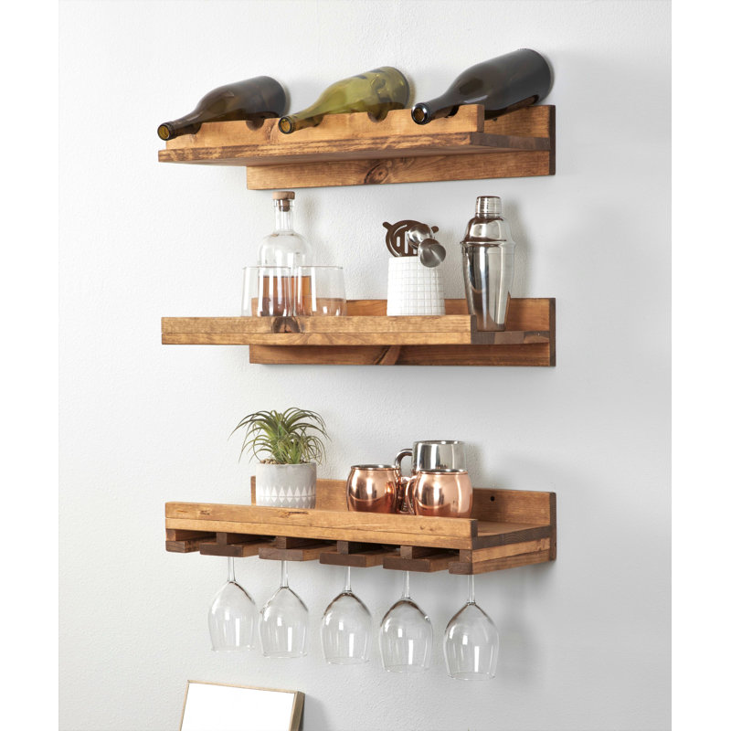 Candelario Solid Wood, 4.25" H x 24" W x 10" D, Walnut