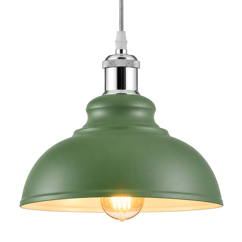 Tennyson - Light Single Pendant, Matt Green/White