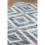 Tapis bleu en coton tissé à la main à motif géométrique California-25664590