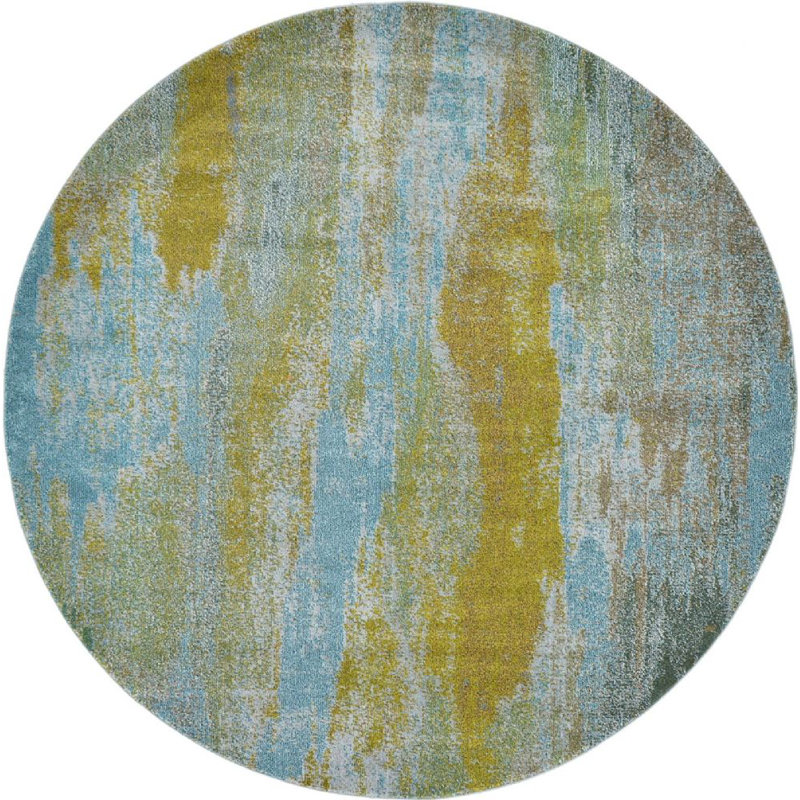 Meadow Abstract Indoor Rug, Round 8'