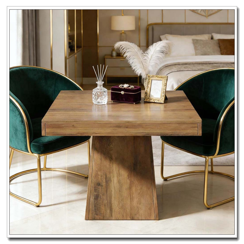 Table carrée, table basse, Brun