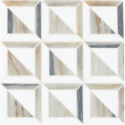 Carreaux de mosaïque de mur et de sol en pierre naturelle Gamma (ensemble de 10)