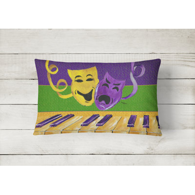Mardi Gras Outdoor Throw Pillow