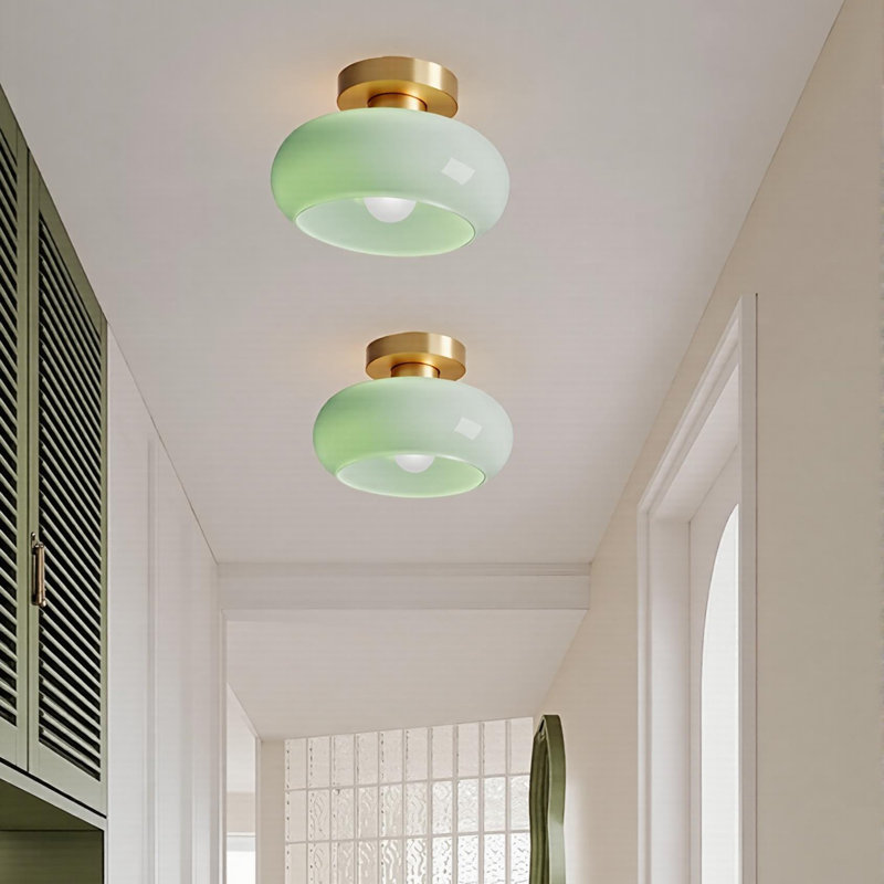 Verre semi-encastré vert, H 9,84 po x l 11,02 po x P 11,02 po