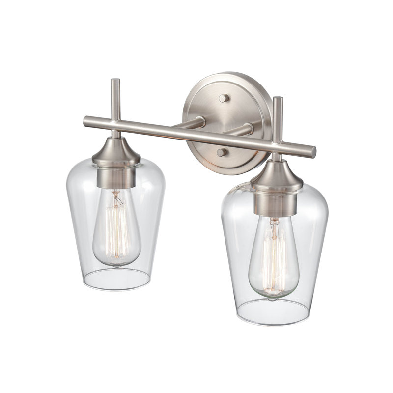 Ashford Elegance Brushed Nickel 2-Light Direct Wire Vanity Fixture