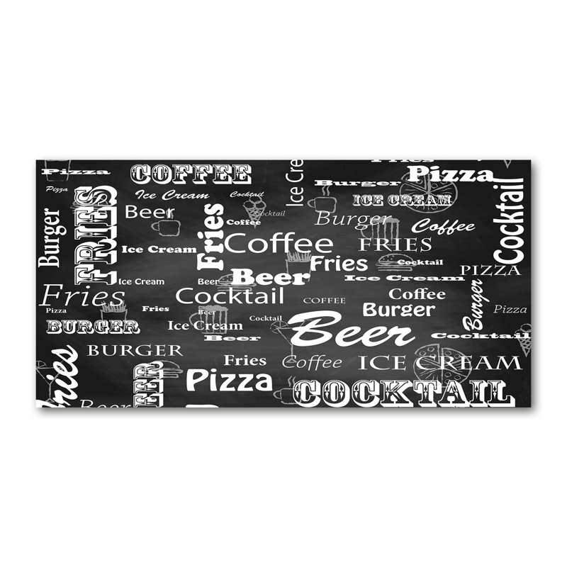 Menu In The Restaurant - No Frame Print on Canvas