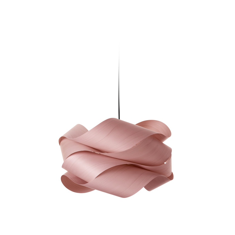 Link Suspension Pendant - Large - E26 Base - Pale Rose Shade - Matte Black, Pale Rose, Matte Black