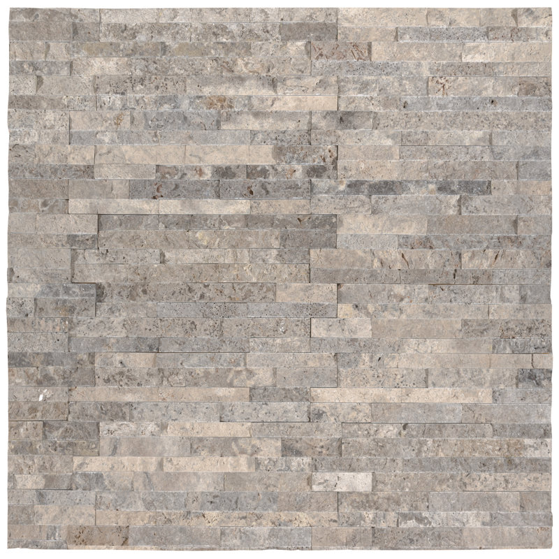 Stonecrest 4.5 in. x 9 in. Split Face Natural Stone Ledger Corner Wall Tile, Argento Way