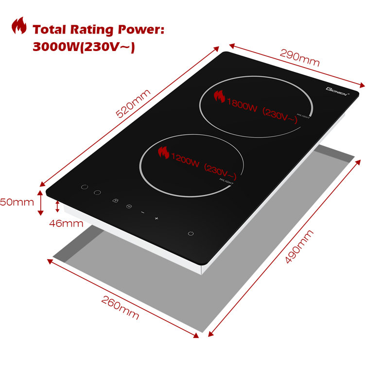 gionien induction hob how to use