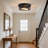 2-Light Black Industrial Flush Mount Ceiling Light Fixtures