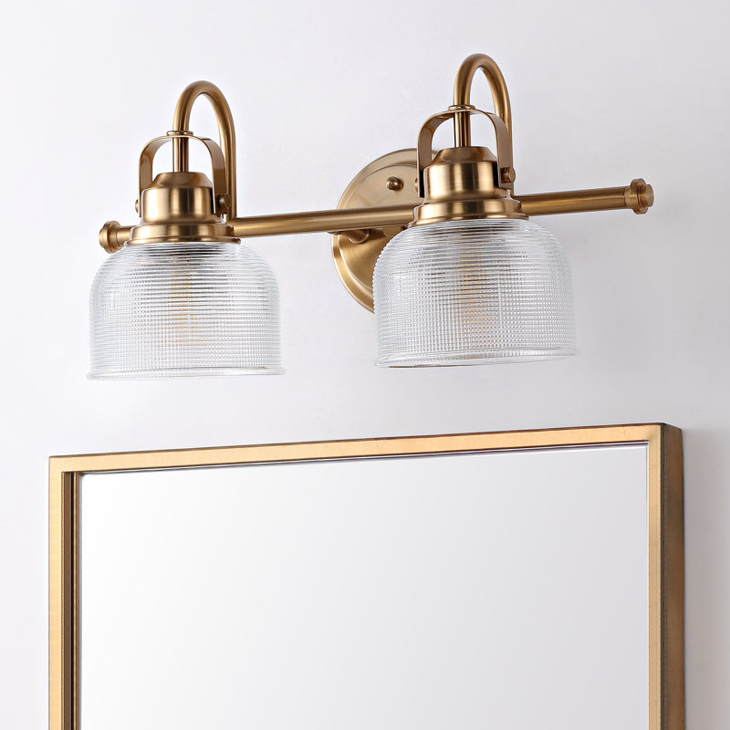 Éclairage pour meuble-lavabo à DEL en métal / verre Gilcrease, Laiton doré, 2