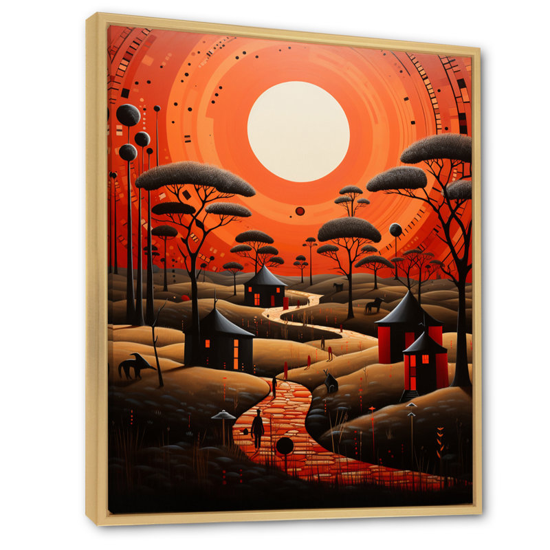 «Tamsir African Tribal Rhythms XIII», reproduction sur toile, H 40 po x l 30 po x P 1,5 po, Cadre naturel flottant