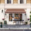 Gymax 96'' W x 5'' D Fabric Cover Retractable Freestanding Awning-71106123-71106122