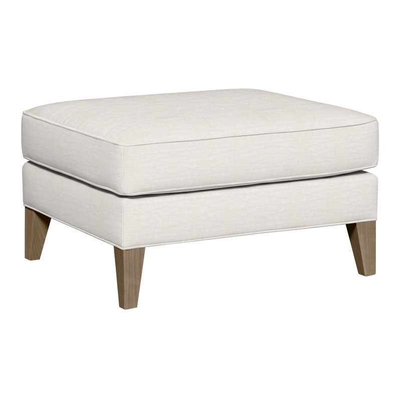 Burlingame Upholstered Ottoman, Hampton, Nadia Parchment