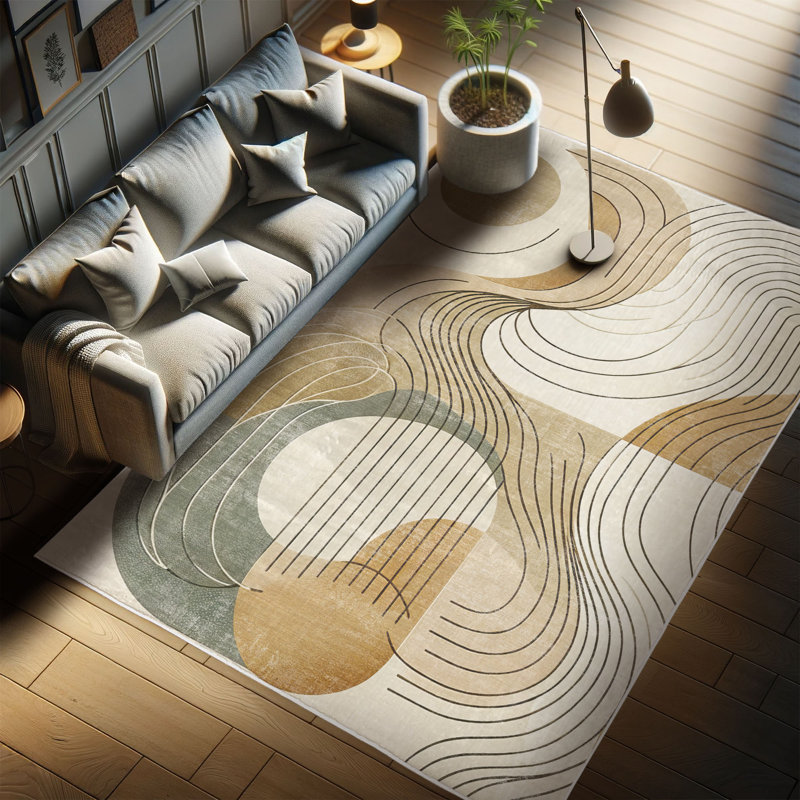 Machine Printed 229cm X 157cm Area Rug