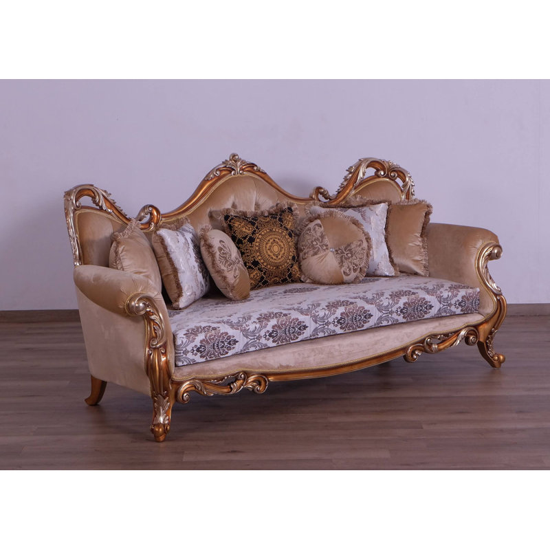 Tiziano Standard Sofa,  95", Dark Beige, Light Brown