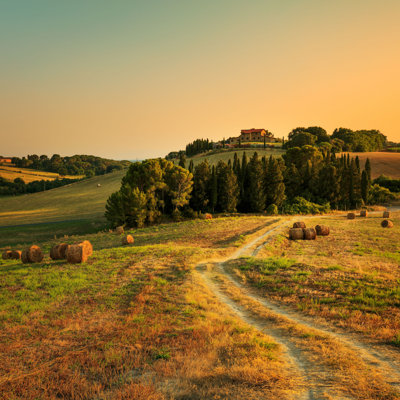 Tuscany Farmland - Photographie sur toile tendue