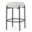 Ensemble de 2 tabourets de bar sans dossier avec pieds en métal Avril Boucle-132767731-132767694