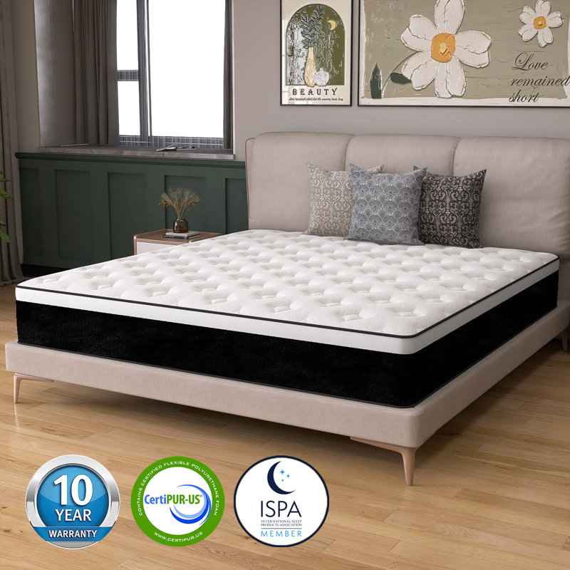 Chevni Medium Hybrid Mattress Pocket Spring with CertiPUR-US Certified Foam