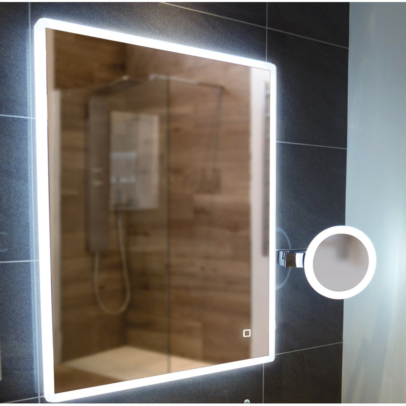Vega Flat Wall Mirror, 80 cm H x 60 cm W