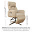 Fauteuil inclinable pivotant en cuir de qualité supérieure avec appui-tête et soutien lombaire