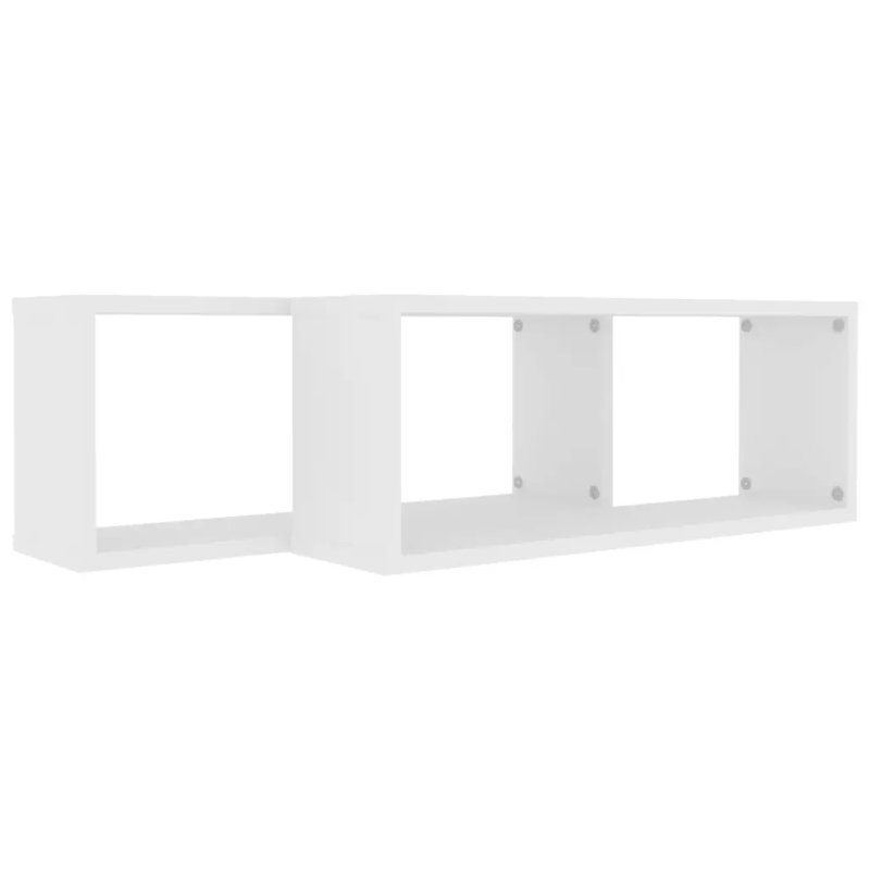 Étagère murale en bois d'ingénierie vidaXL 2/4 / 6x, Blanc, H 9 po x l 23,6 po x P 5,9 po