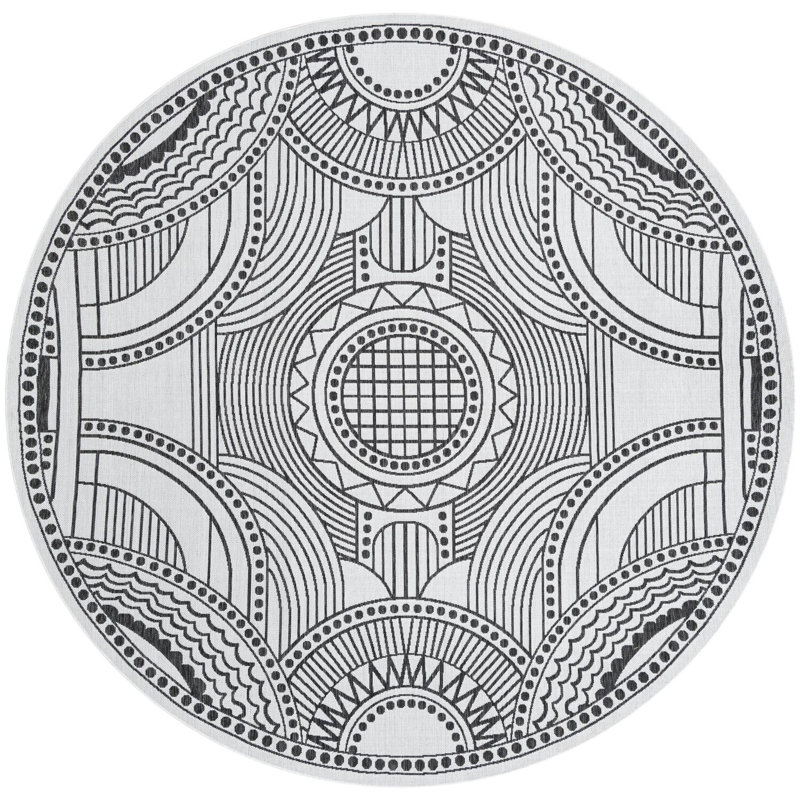 Tapis blanc et noir Aucun, Round 10'