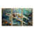 Toile avec cadre flottant or