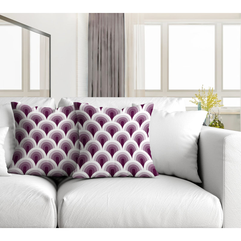  Coussin décoratif intérieur / extérieur, L 15 po x H 15 po, Mauve