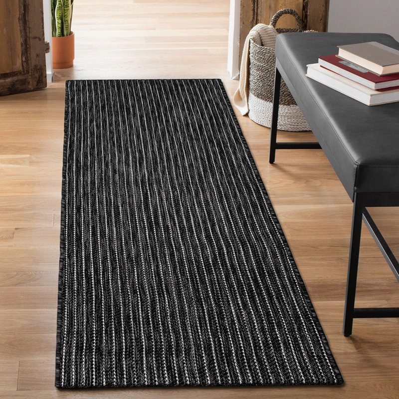 Saldanha Flatweave Striped Indoor / Outdoor Rug, Runner 1'11" x 7'6"
