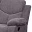 Causeuse Kalen en chenille grise avec console