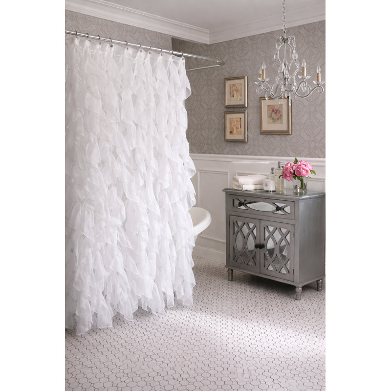 Rideau de douche simple Danieliz, Blanc